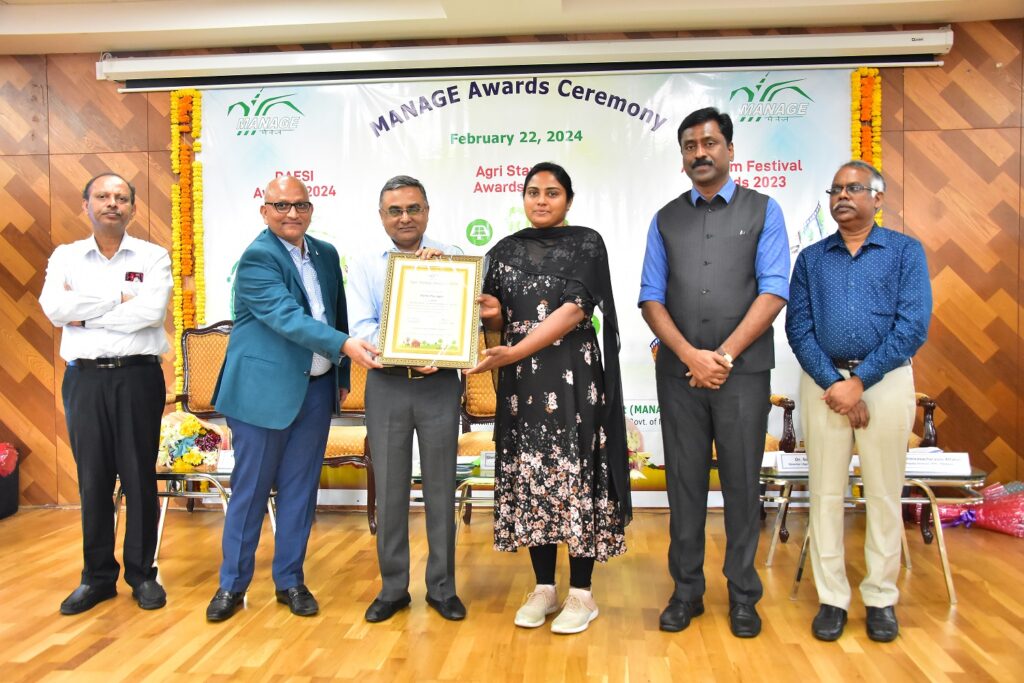 National Best Agri Startup Award_E.Kavitha